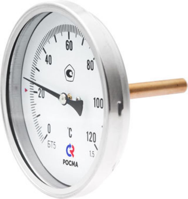 Биметаллический термометр БТ-51.211-150  БТ серии 211 (общетехнические ) Осевое присоединение