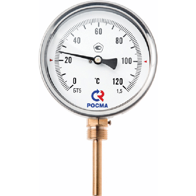 Термометр биметаллический БТ-52.211-200  серии 211 (общетехнические ) радиальное присоединение
